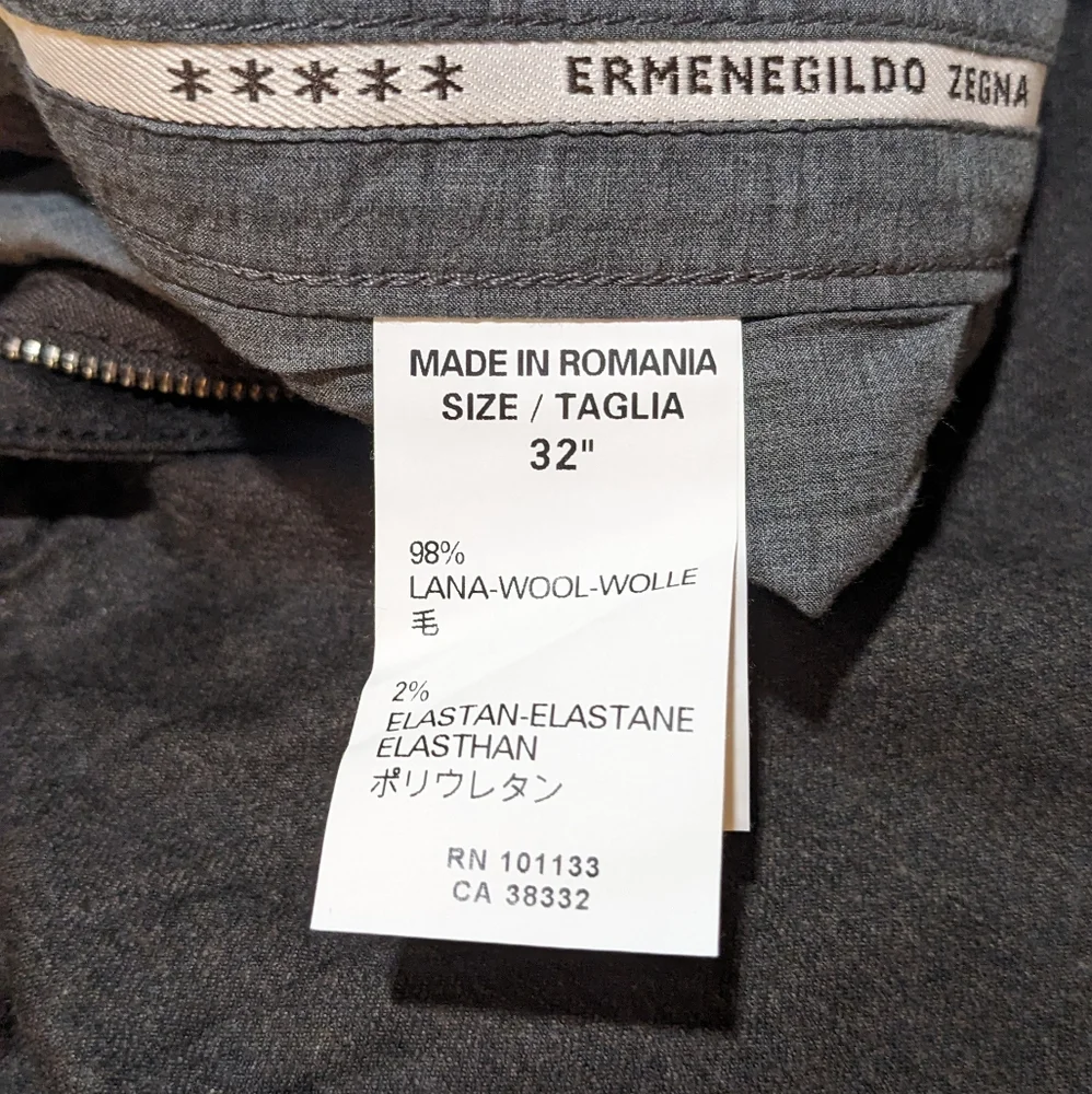 Wool Zegna pants mens 32 27 - Picture 12 of 16